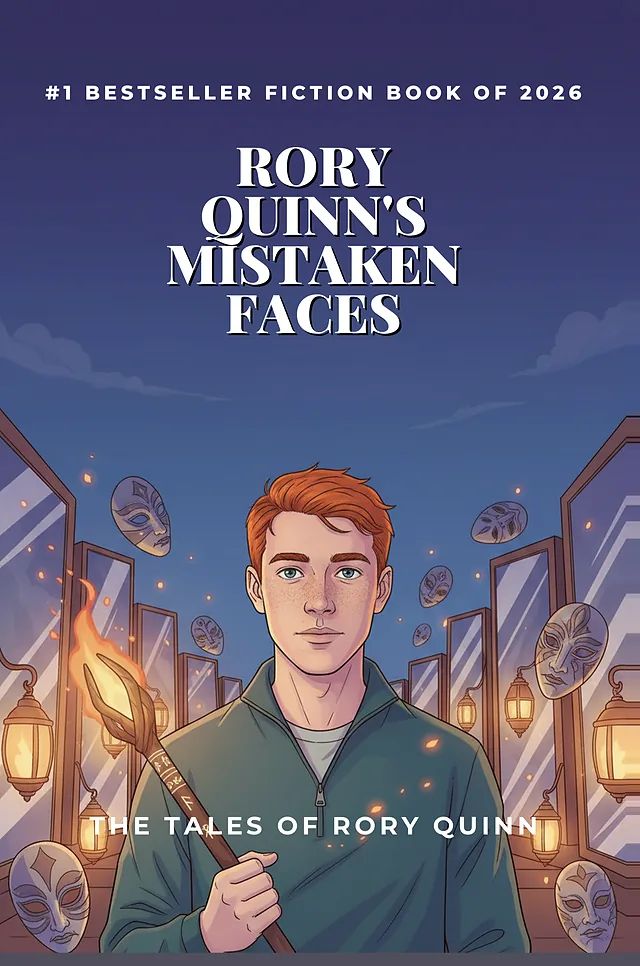 Personalized fiction book cover - a custom printed hardcover novel starring Rory Quinn